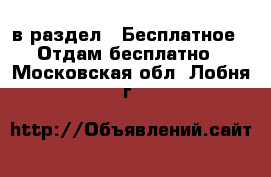  в раздел : Бесплатное » Отдам бесплатно . Московская обл.,Лобня г.
